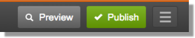 This image shows the GoDaddy Manage Site button. It is to the right of two buttons labeled Preview and Publish.