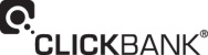 This image shows the ClickBank logo image in black, with the ClickBank name and the registered trademark symbol.